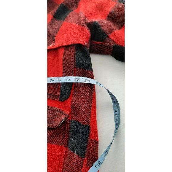 Vtg 60s Hirsch Weis Buffalo Plaid Wool Hunting Coat. - Picture 5 of 12